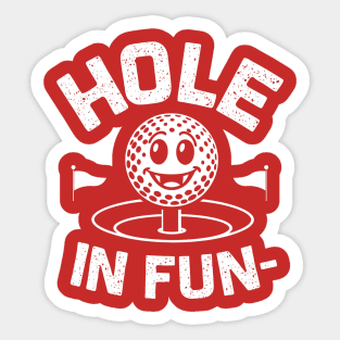 Hole in Fun Funny Golf Sticker